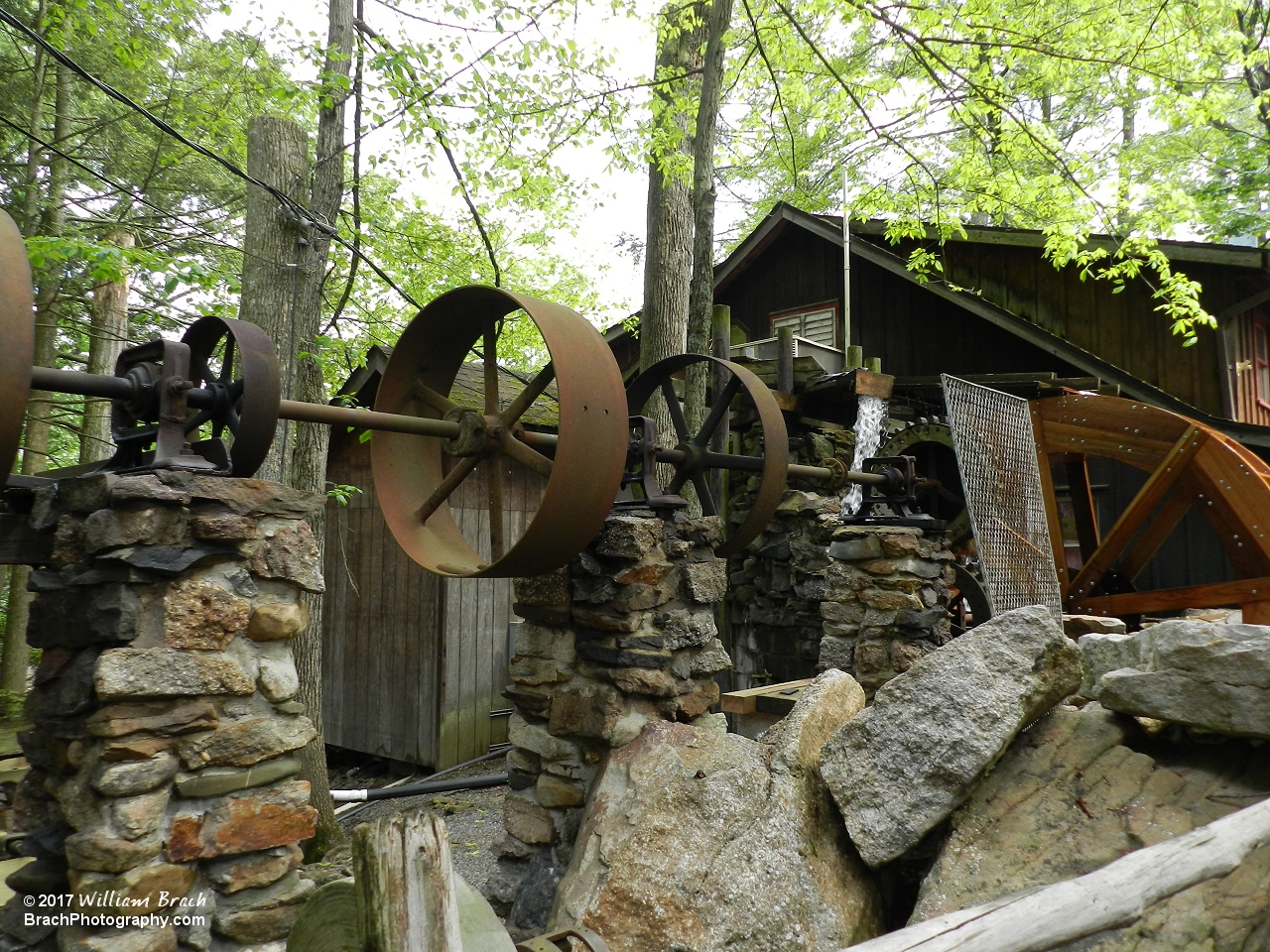 All powered by the water wheel.