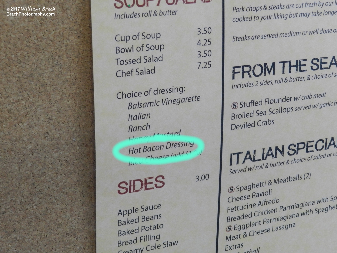 Hot Bacon Dressing?!  I did try it and it's a sweet bacon dressing served hot.