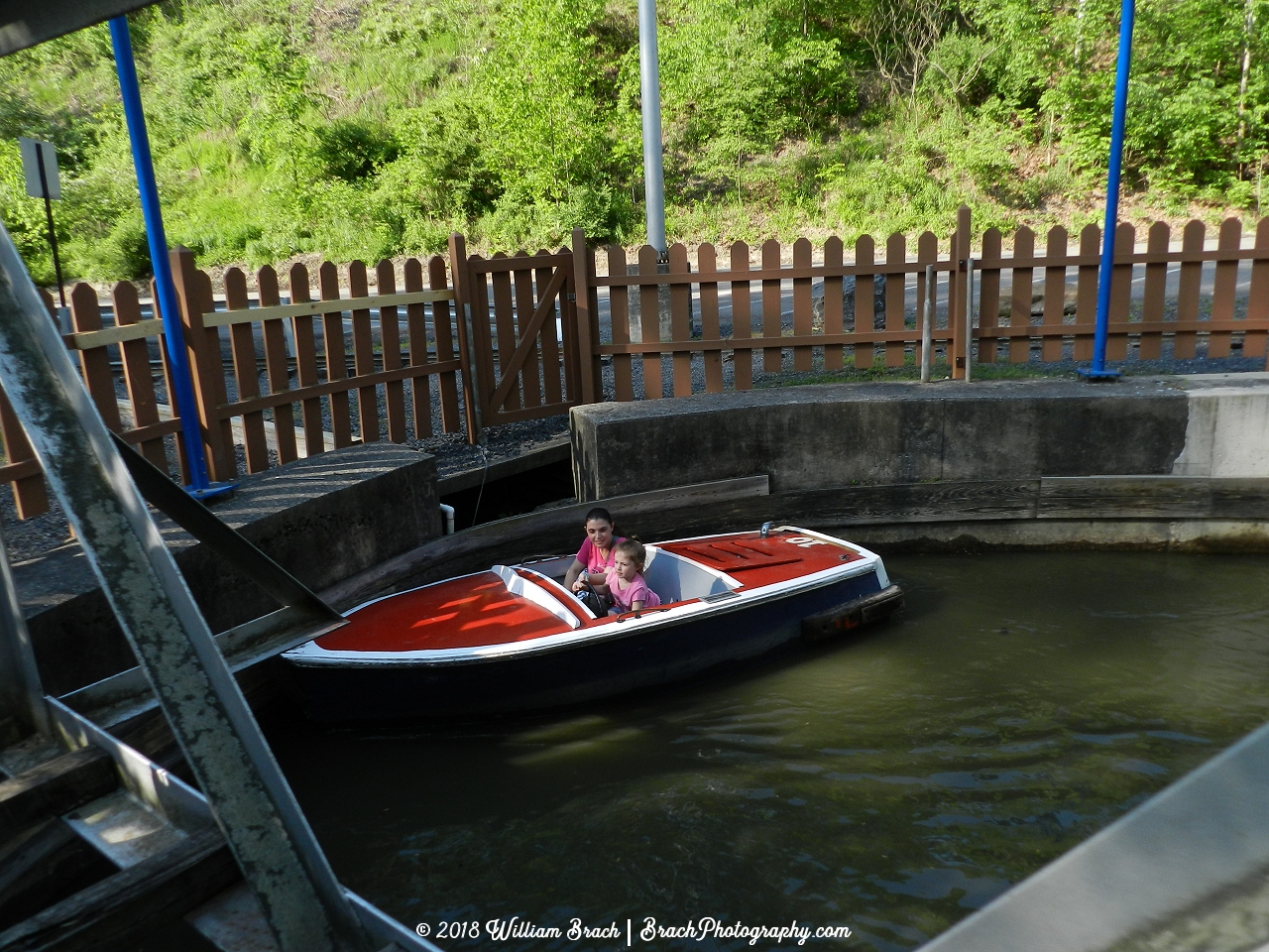 Motor Boat seen from the Ole Smokey train ride.