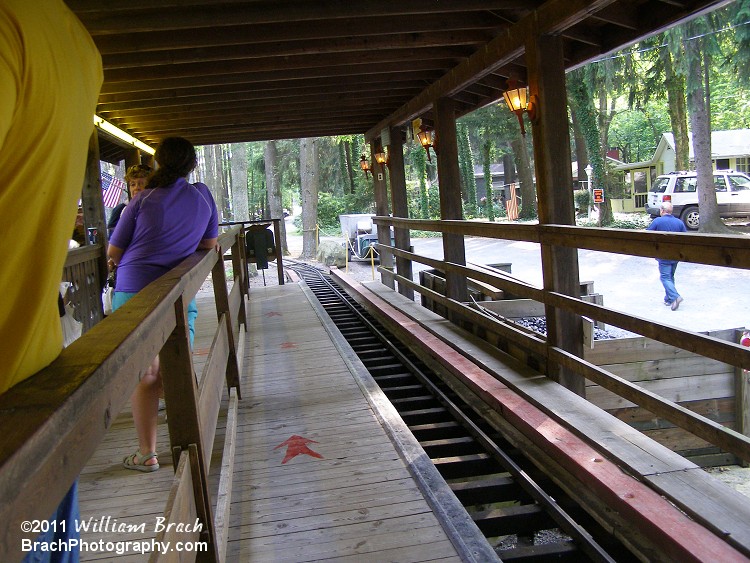 Waiting for the train to return to the station again.