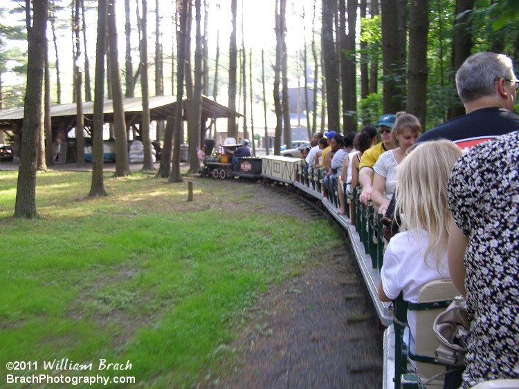 Turning around before heading back to the station.  We're somewhere behind the Haunted House in this shot.