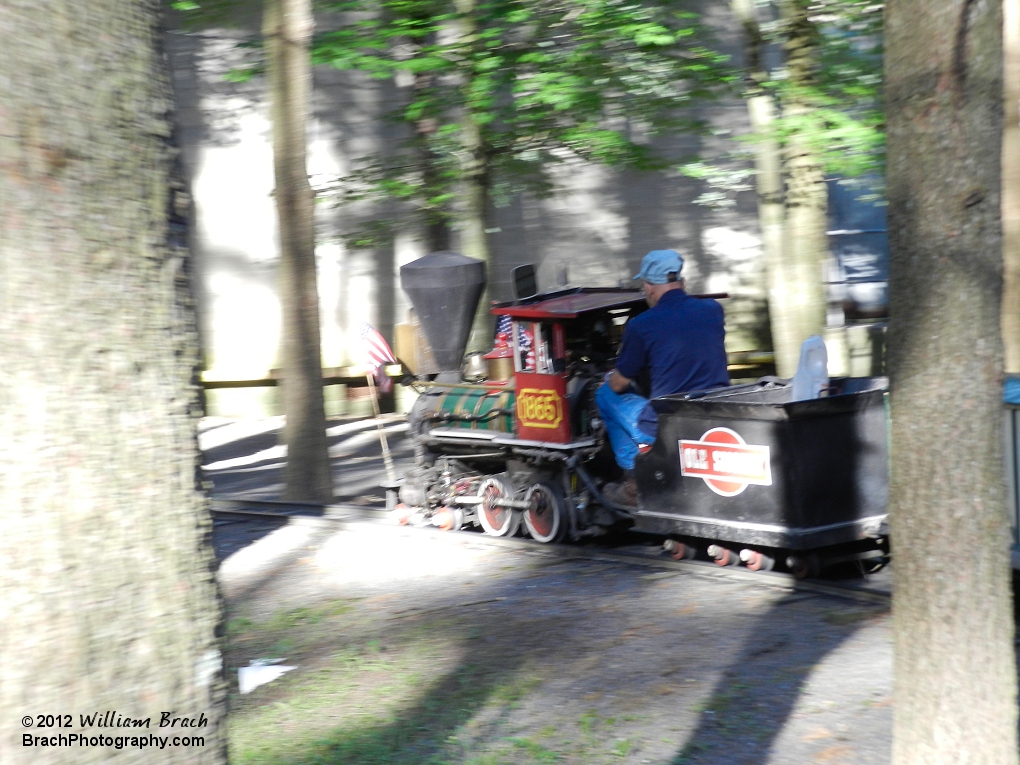 View of Ole Smokey engine car.