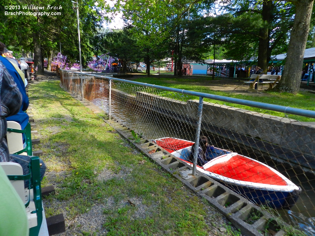 You ride right next to the Motor Boats while on Ole Smokey.