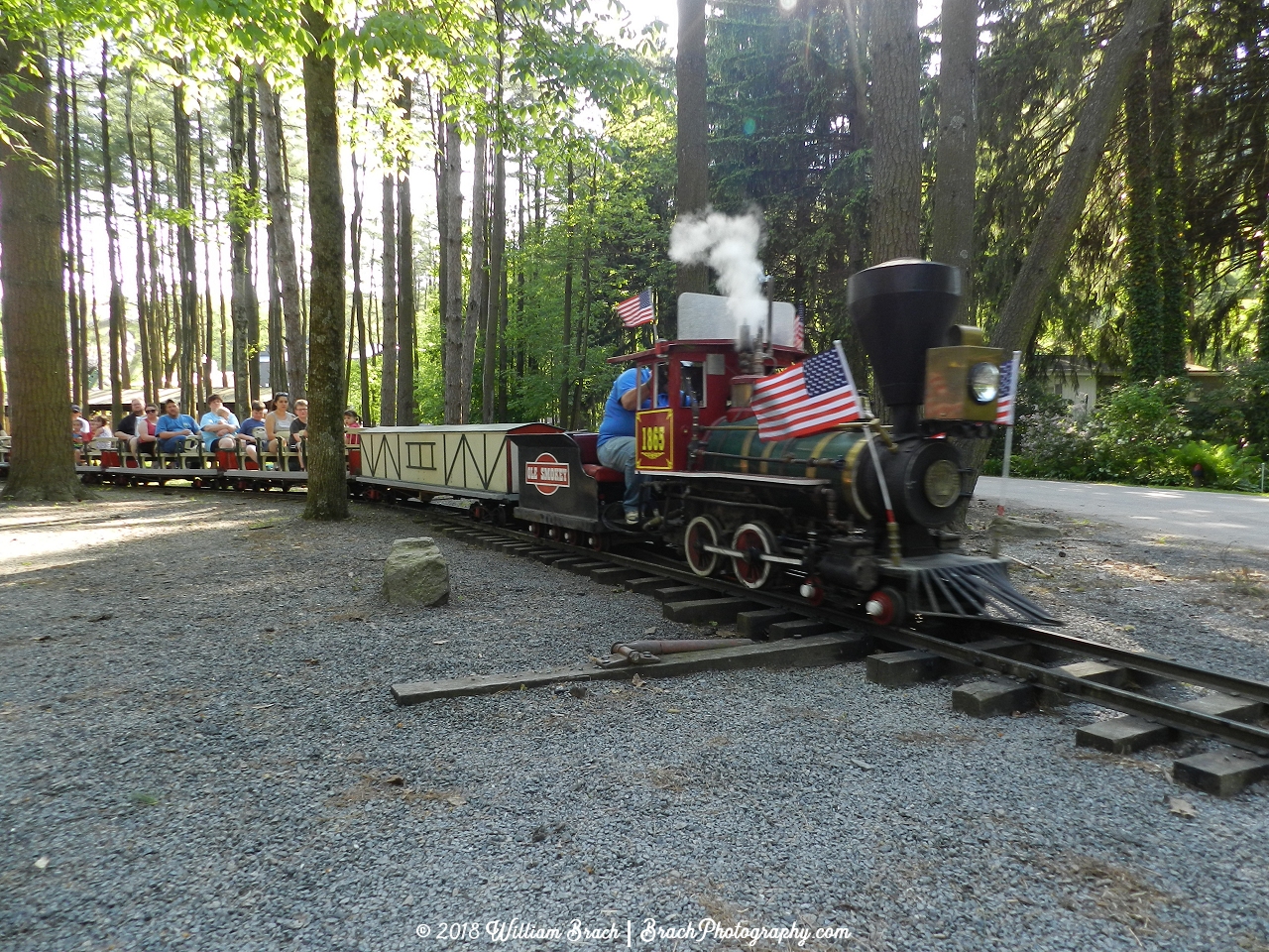 Ole Smokey train returning to the station.