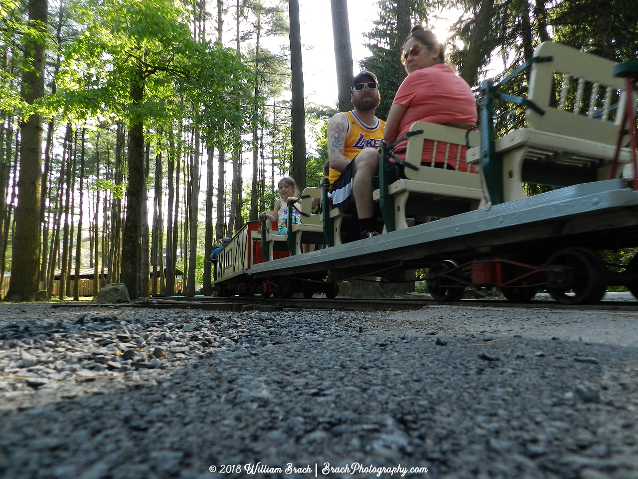 Bug's eye view of the Ole Smokey train.