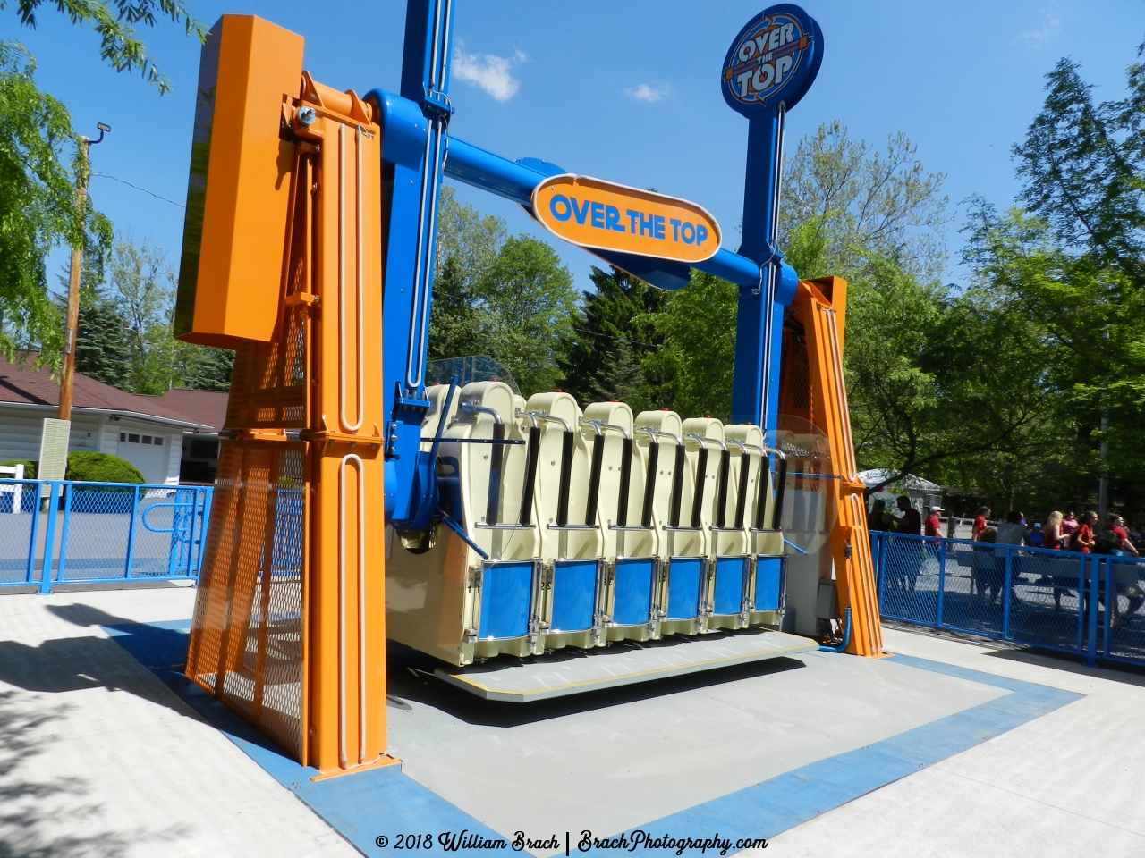 Over the Top has a very small footprint and takes up very little room.  The Cub Cars had to have its track rerouted for this ride though.