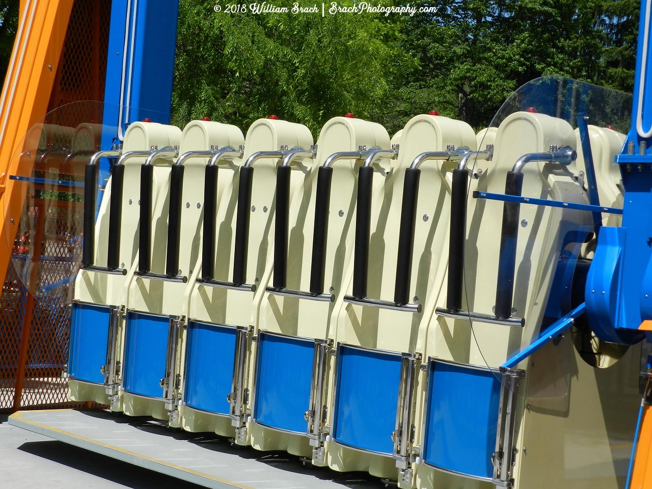 Over the Top's gondola.  Ride allows for 6 riders on each side for a total of 12 people per cycle.