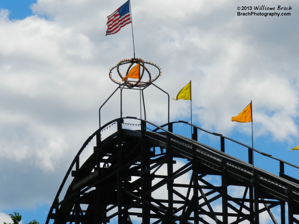 Top of the lift hill on Phoenix.