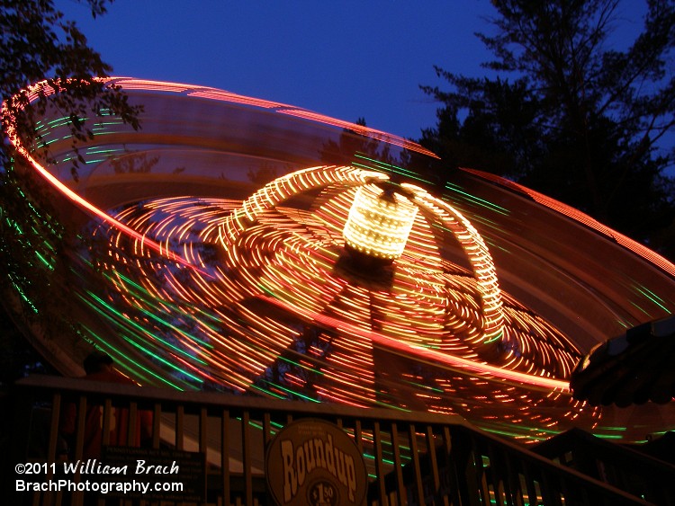 Ride in motion and all lit up at night!