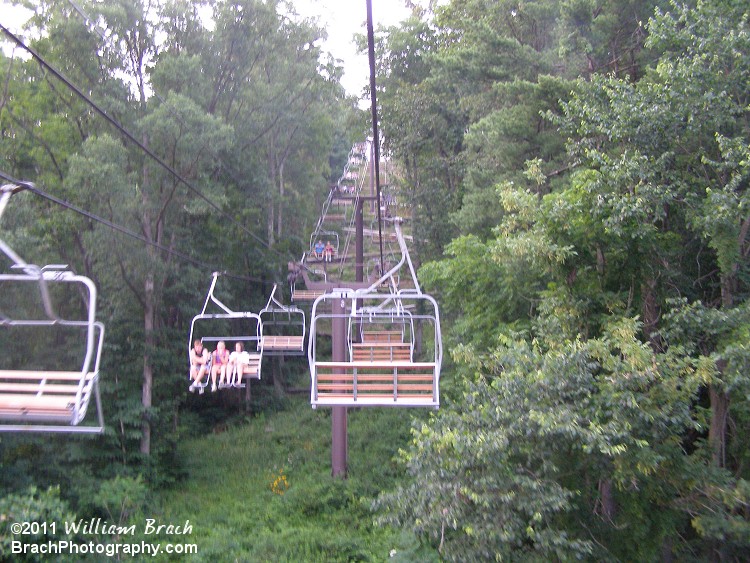 Going up the mountain on the Scenic Skyway!