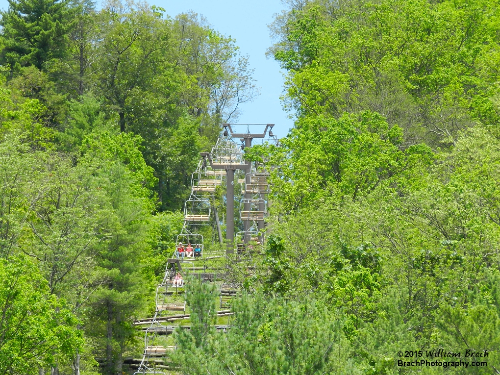 Looking up at the Scenic Skyway.  Always a relaxing ride up and down the mountain side.