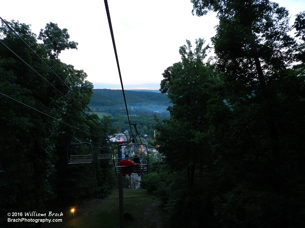 Going back down the mountain on the Scenic Skyway ride.