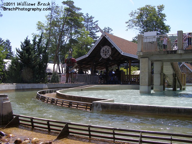 Back of the station and the Viking Guard.