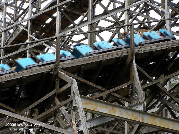 Blue train on Twister.