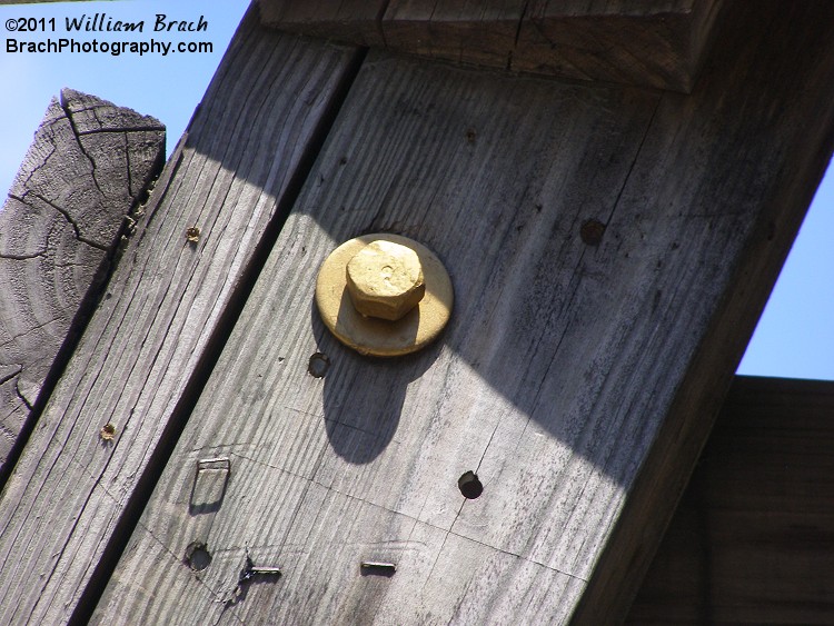 Closeup view of the Golden Bolt.