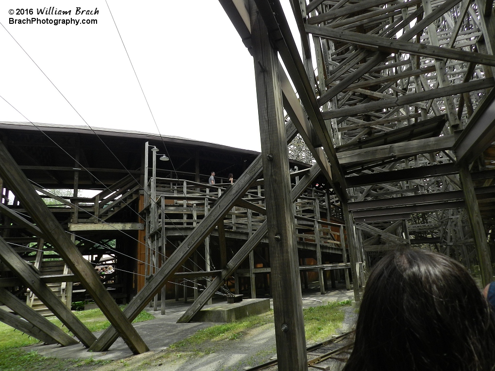 Pioneer Train passes through the structure of Twister.