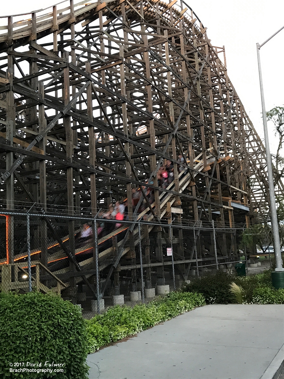 Train about to enter the brake run.