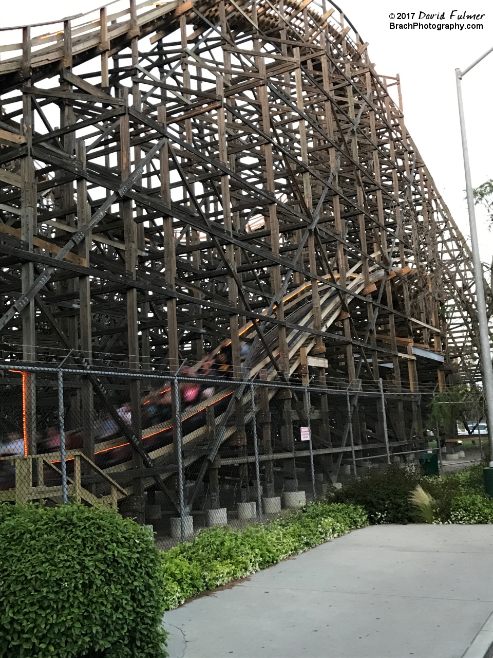 Train about to enter the brake run.