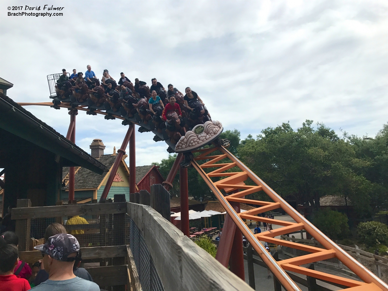 Pony Express train rounding a turn.