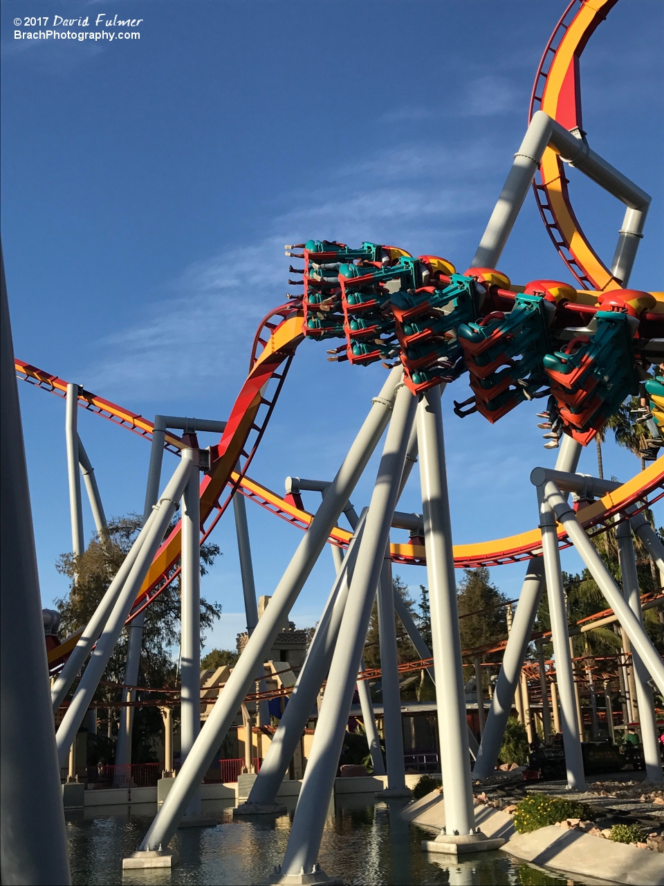 Silver Bullet train entering the Zero-G spin.