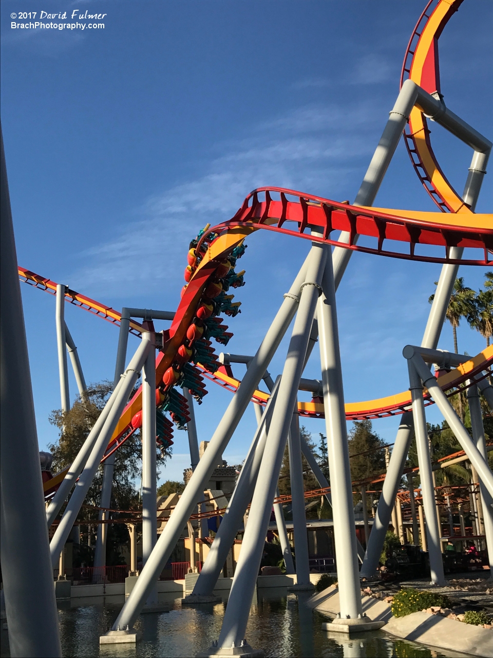 Silver Bullet train exiting the Zero-G spin.