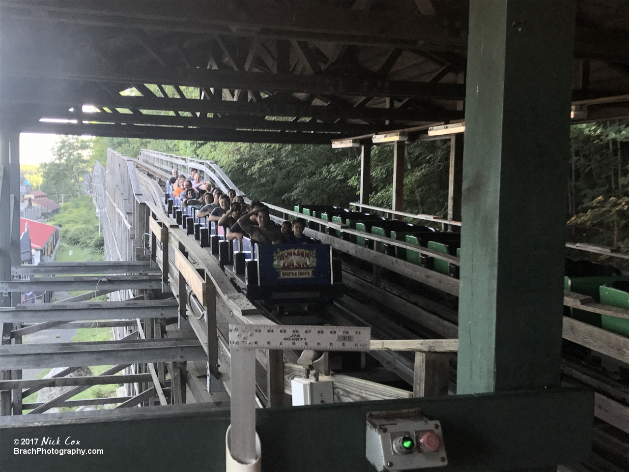 The train in the brake run.