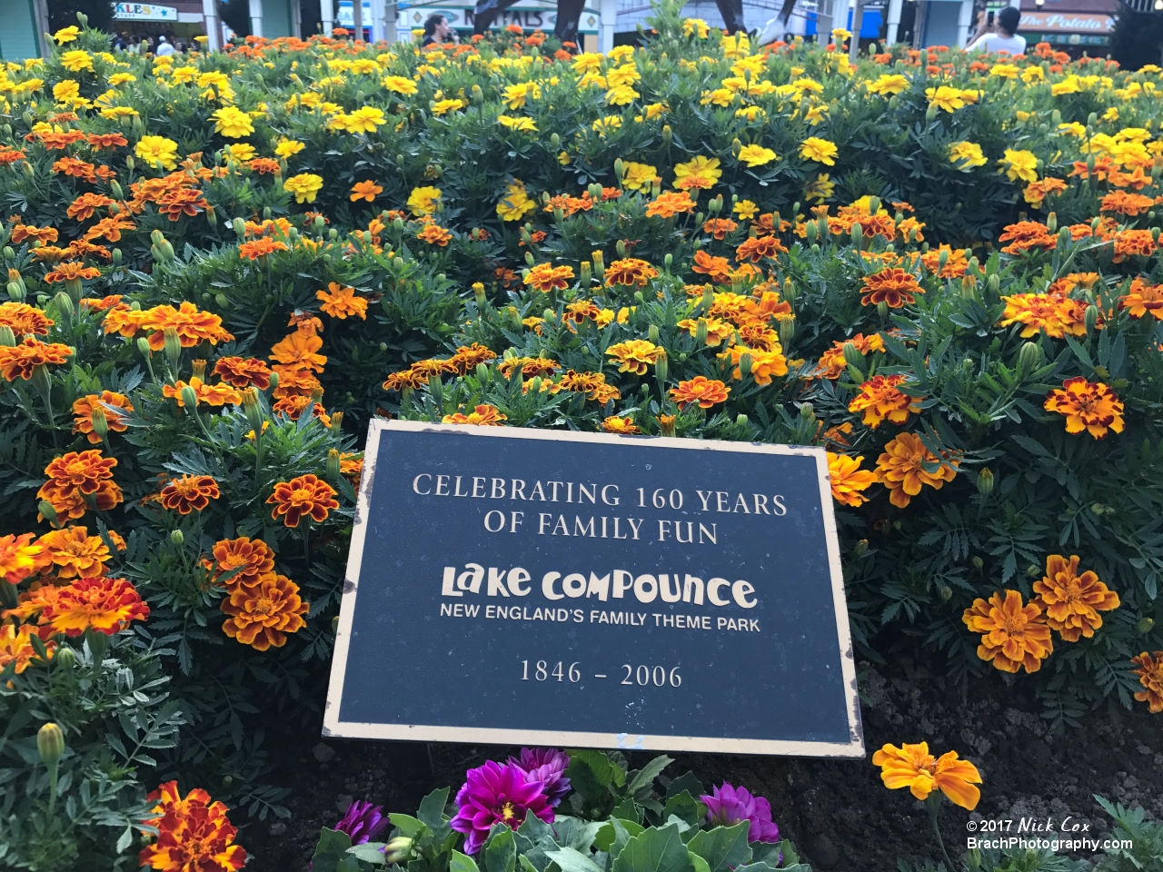 A plaque celebrating Lake Compounce's history.