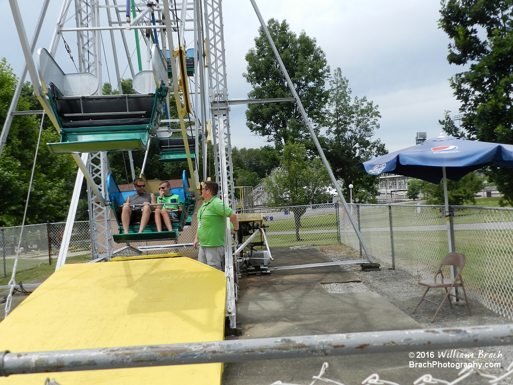 Loading area on the Ferris Wheel.