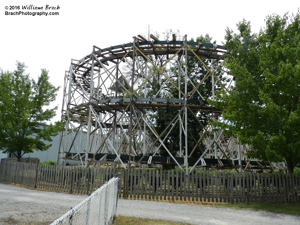 You can clearly see fresh new lumber on Leap the Dips.  Lots of new boards put on the ride to preserve it for years to come.