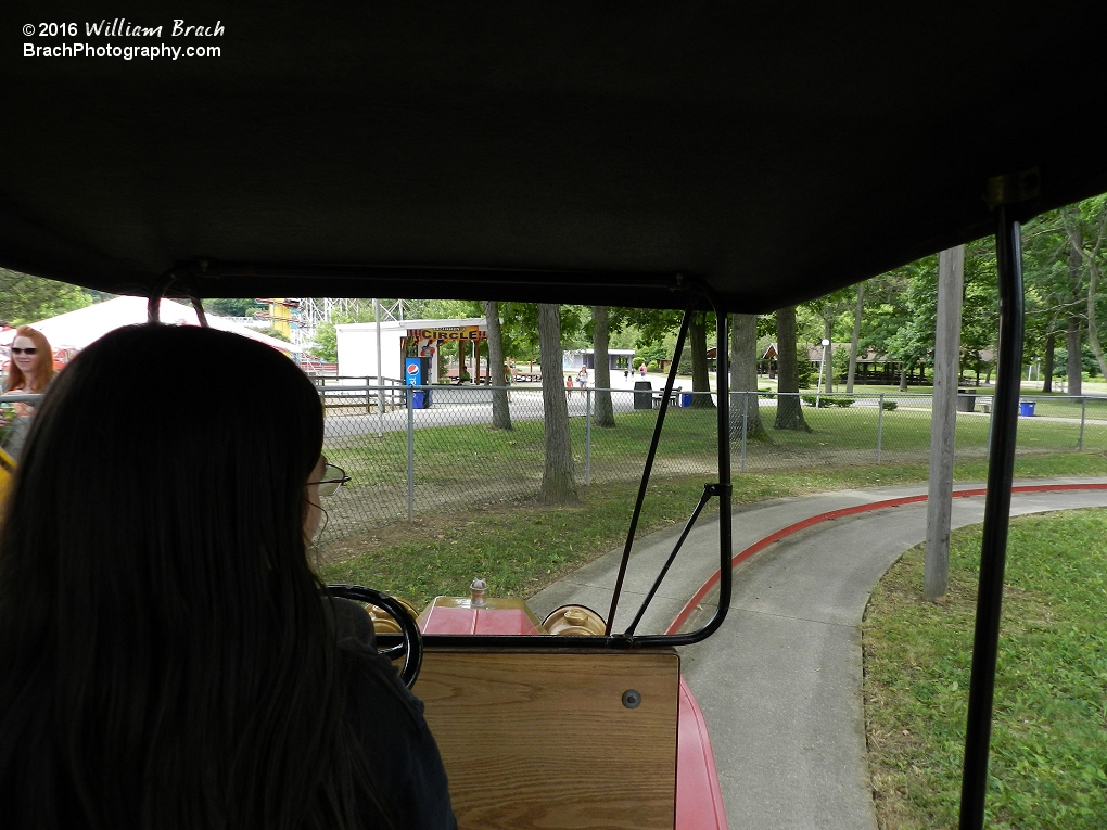 Laura's driving the Tin Lizzy car.