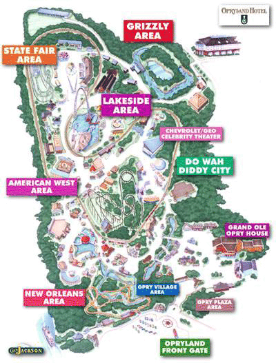 A scan of the park's final souviner map from 1997.