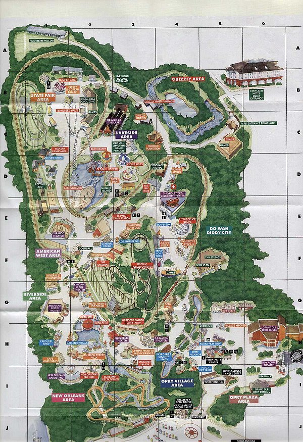 This was the park's 1997 and final map that guests got upon entering the park.