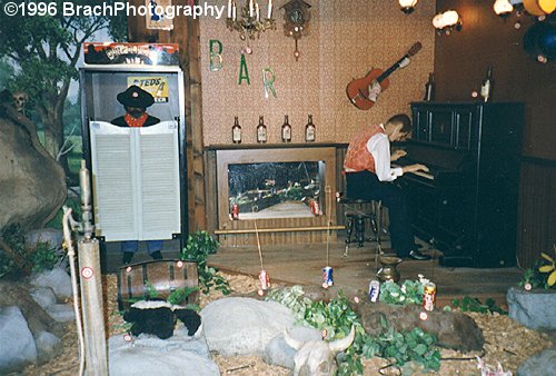 The thing that was cool about this shooting gallery is that all the targets were sensitive to light.  If you were to take a photo of the gallery with the flash on, you'd get a free show of everything reacting to the camera flash.