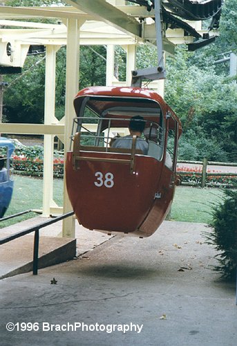 50's Sky Ride Station.  That little bit of gray track in the background of this photo is Rockin' Rollercoaster (Now Canyon Blaster at Great Escape in upstate New York).