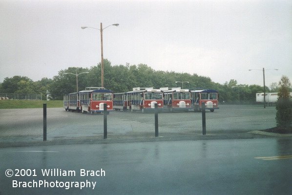 Former Opryland USA parking lot trams.  Now being used for OpryMills.