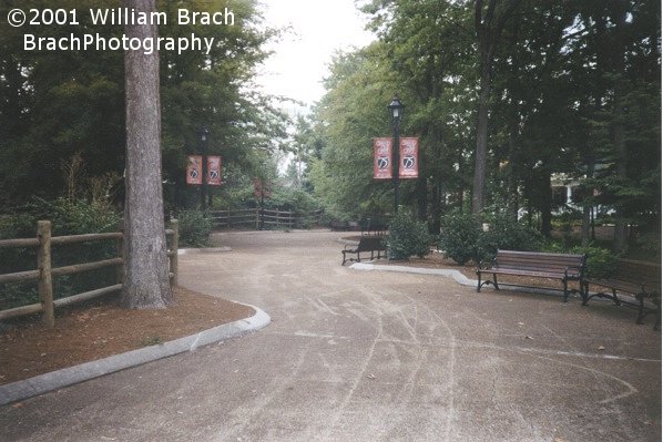 This used to be the pathway that led to CHAOS, Opryland's indoor roller coaster.