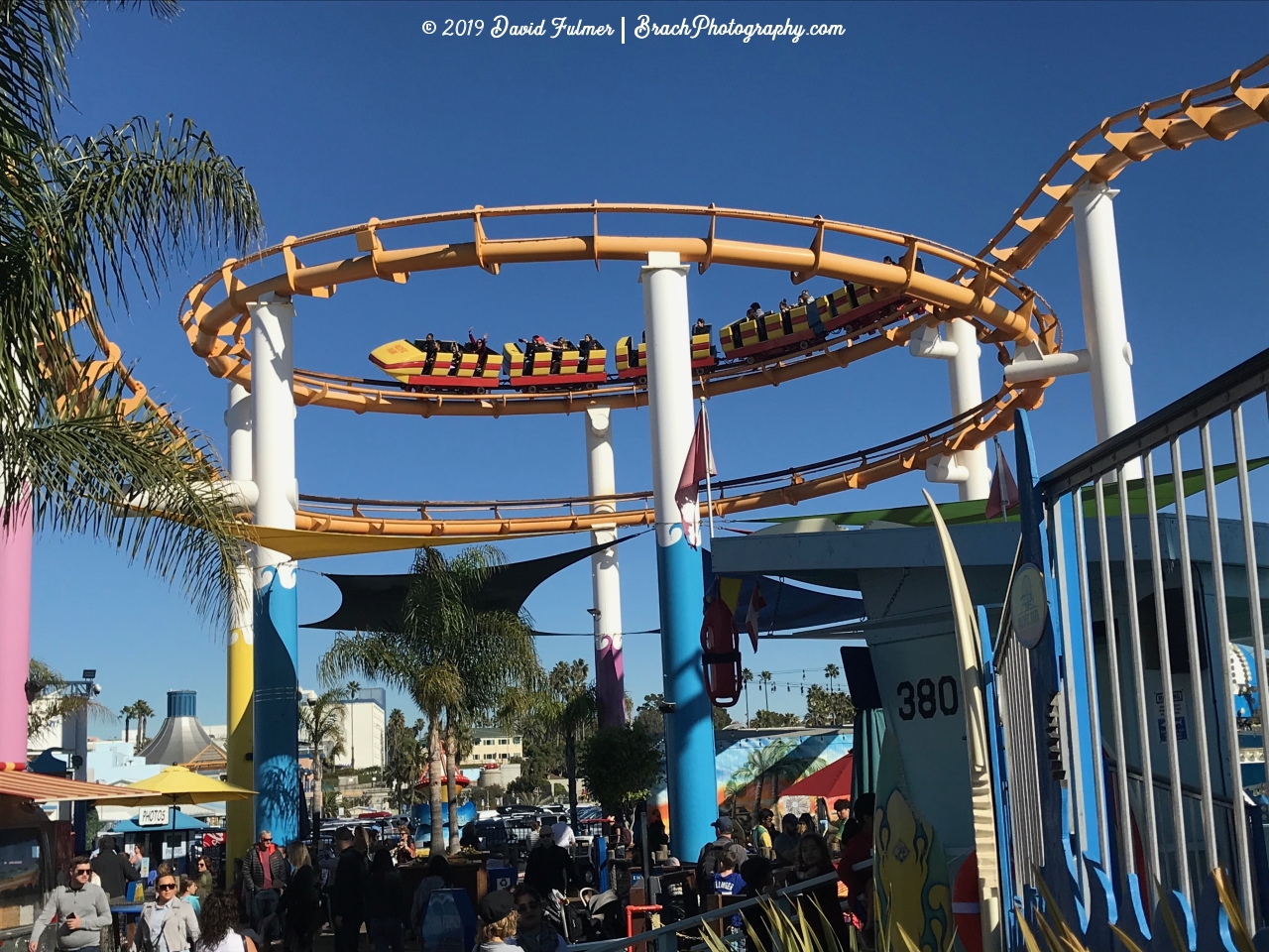 Train on Santa Monica West Coaster in the helix.