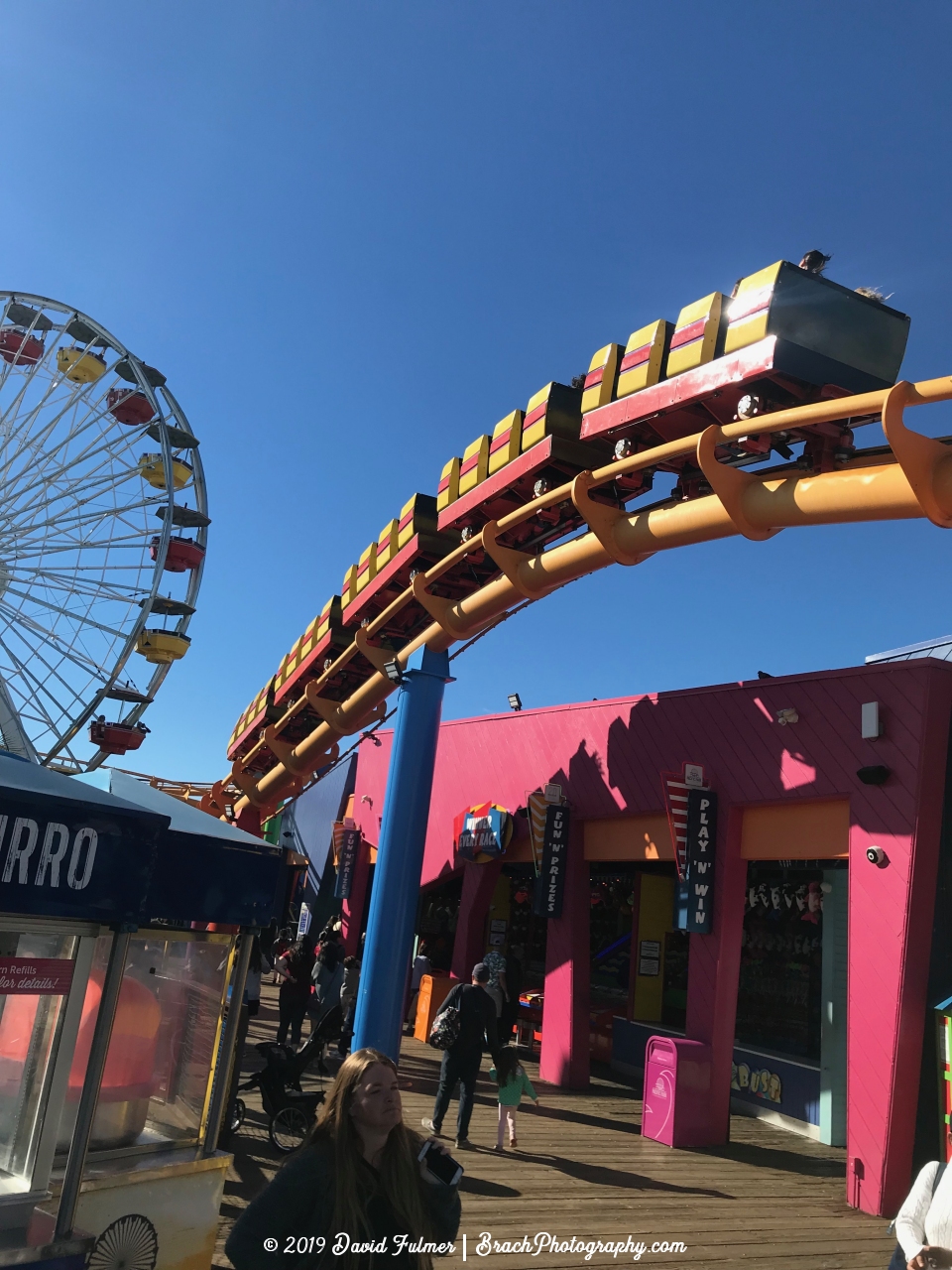 Santa Monica West Coaster train traveling the course.