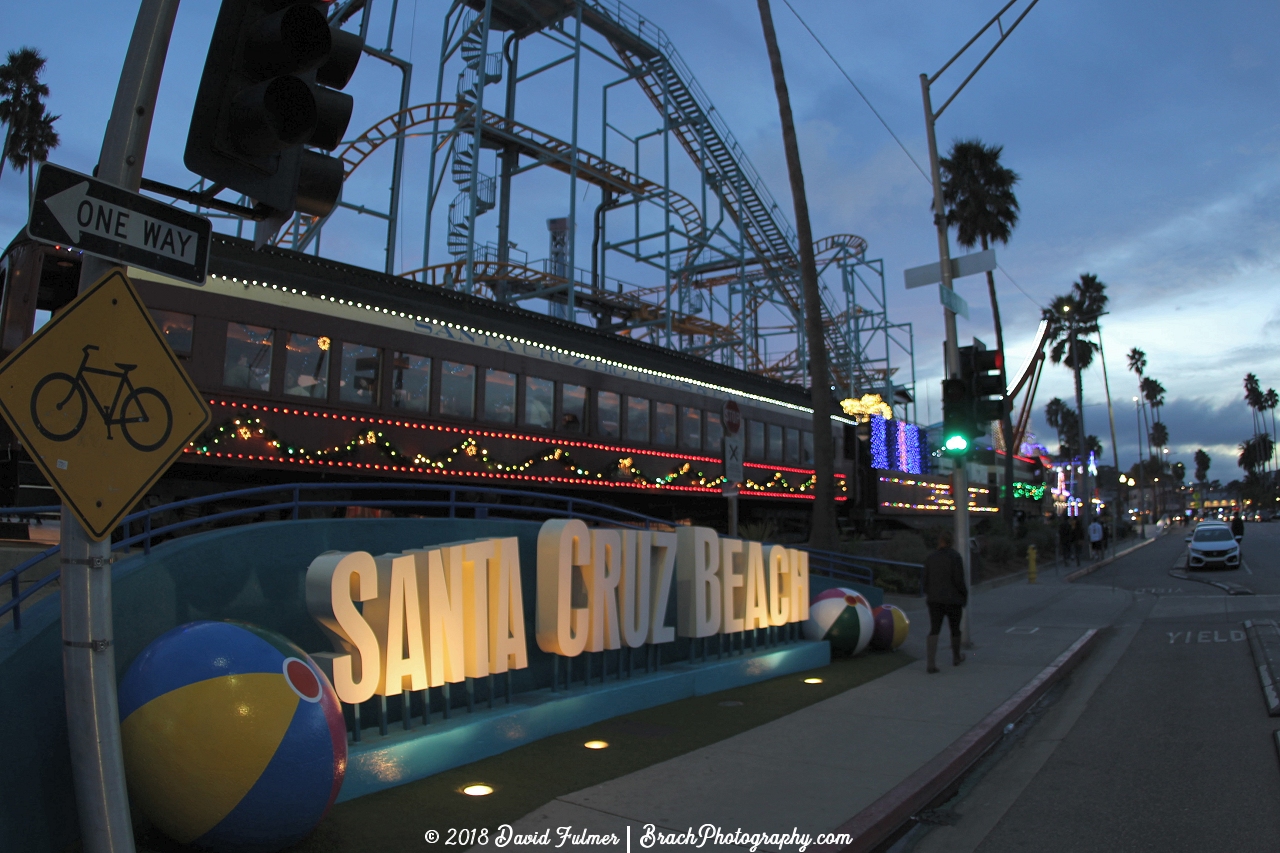 Entrance to Santa cruz Beach Boardwalk on Beach Street.