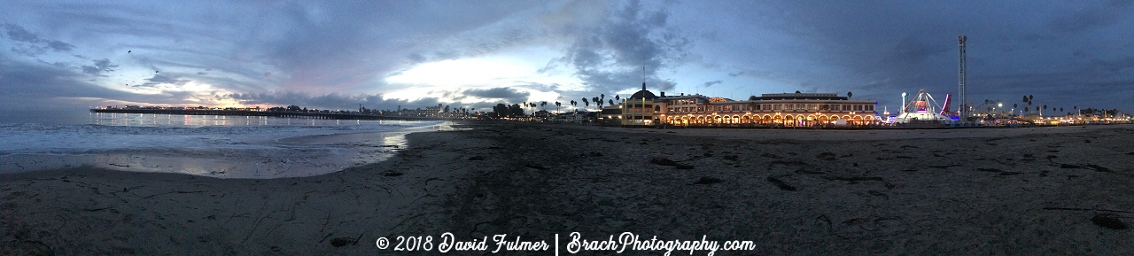 Beautiful sunset at Santa Cruz, California.