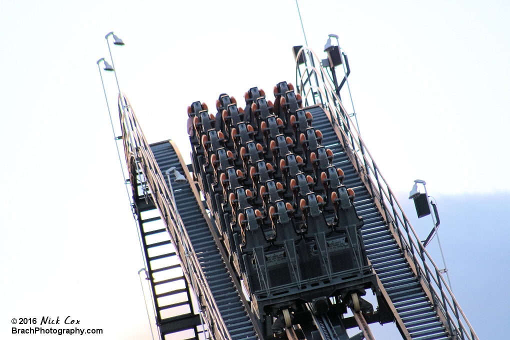 The train headed up the lift hill.