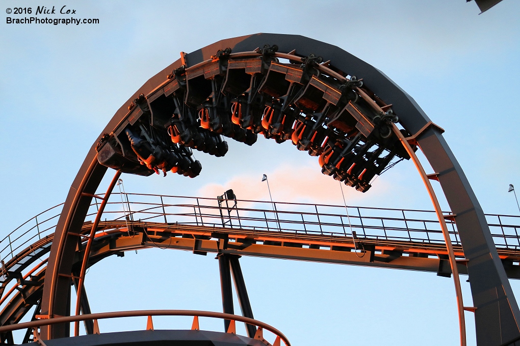 The train in the vertical loop.