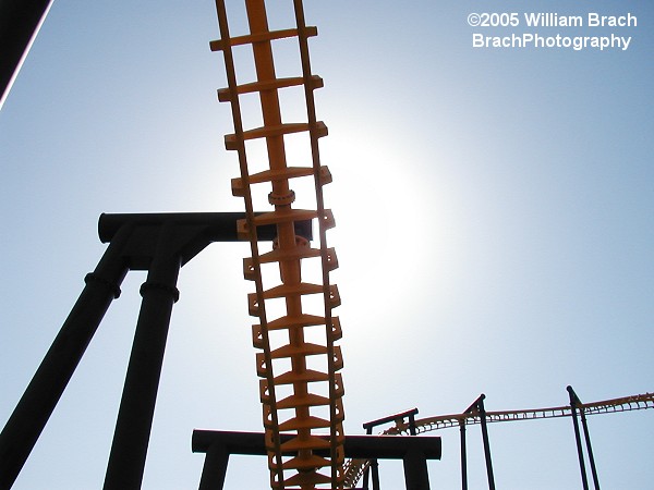 View of the track afte Batwing's first drop.