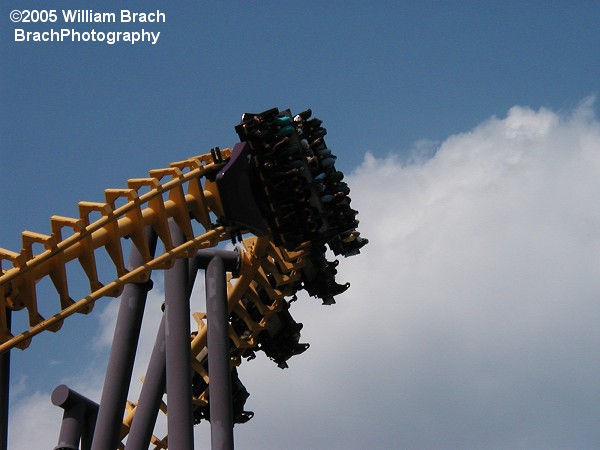 Batwing running through the first turn after the first drop.