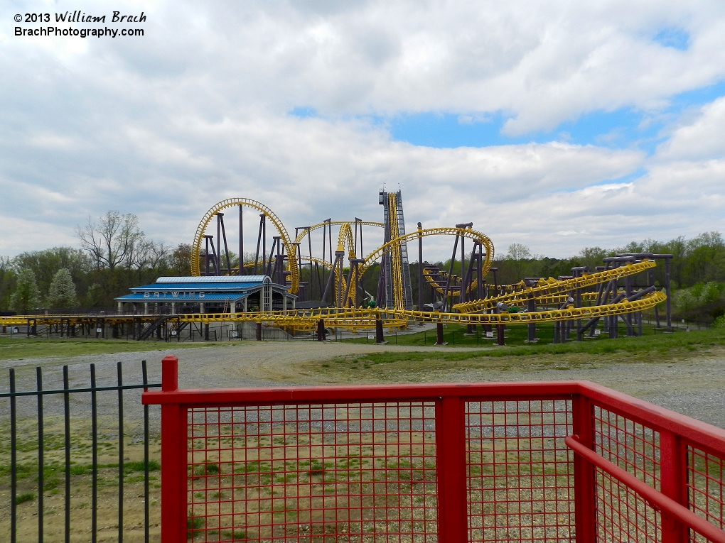 Overall view of Batwing from Superman's exit.