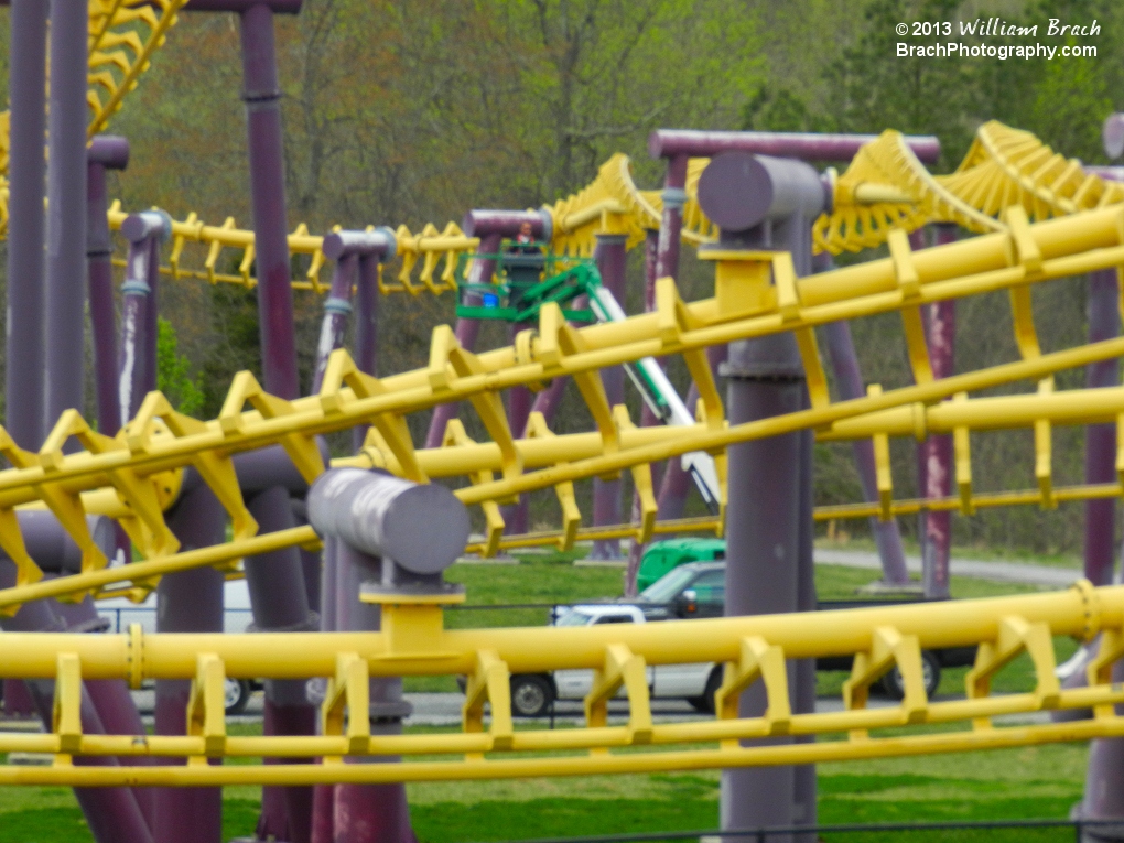 Batwing was closed the day we went in 2013 because the ride was being prepared to get a fresh coat of paint.