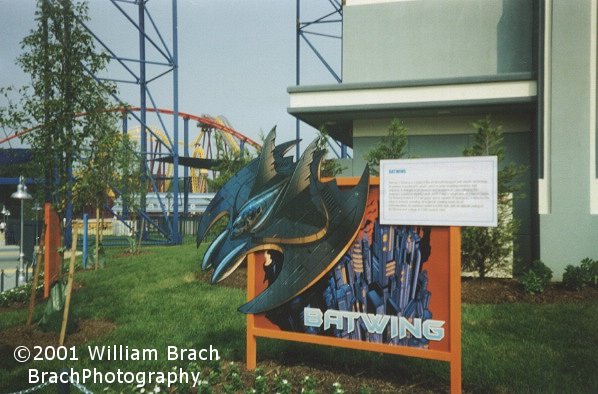 Theming signs on the path towards Batwing.