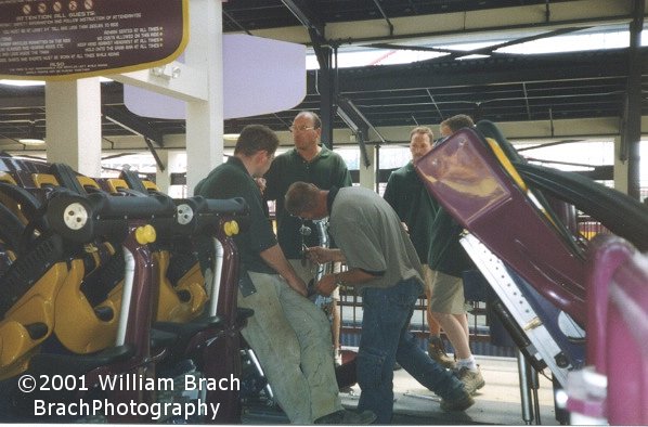 Even on the Media Day, the park was having trouble with the ride so Vekoma had technicians on hand to help smooth things out.