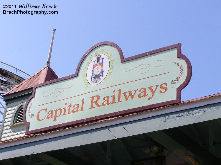 Sign on the station of Capital Railways.