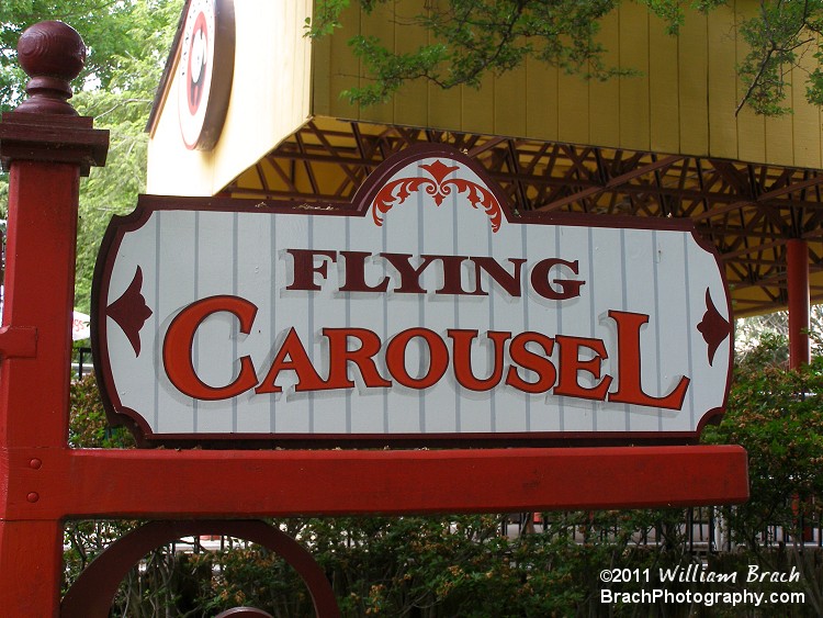 Queue line entrance sign.